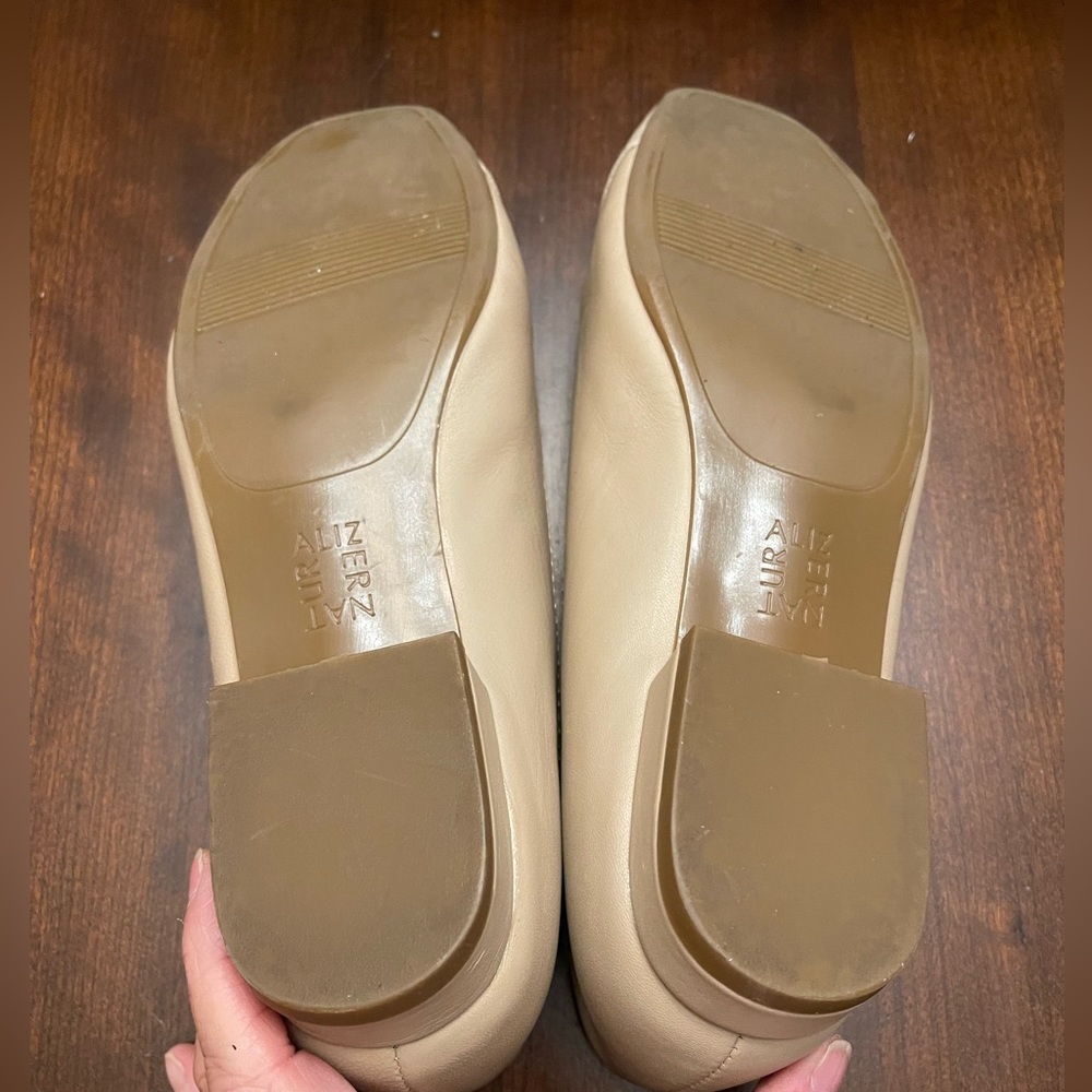 Naturalizer Gertie Leather and Snakeprint Ballet Flats with Bow Size 7M - Picture 7 of 8